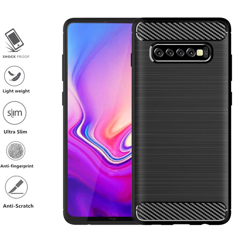 Juodas silikoninis carbon dėklas (GALAXY S10) Juodas silikoninis carbon dėklas (GALAXY S10)